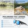 image:imageKastKing Chariton FitOver Polarized Wrap Around Over Sunglasses for Men and Women Ideal for Driving Fishing Cycling RunningB Black Frame  Smokeice Mirror