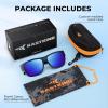 image:imageKastKing Chariton FitOver Polarized Wrap Around Over Sunglasses for Men and Women Ideal for Driving Fishing Cycling RunningE Dark Blue Frame  Smokecobalt Mirror