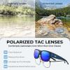 image:imageKastKing Chariton FitOver Polarized Wrap Around Over Sunglasses for Men and Women Ideal for Driving Fishing Cycling RunningE Dark Blue Frame  Smokecobalt Mirror