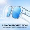 image:imageKastKing Chariton FitOver Polarized Wrap Around Over Sunglasses for Men and Women Ideal for Driving Fishing Cycling RunningF Gloss Tal Light Blue Frame  Ice Blue Mirror