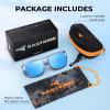 image:imageKastKing Chariton FitOver Polarized Wrap Around Over Sunglasses for Men and Women Ideal for Driving Fishing Cycling RunningF Gloss Tal Light Blue Frame  Ice Blue Mirror