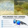 image:imageKastKing Chariton FitOver Polarized Wrap Around Over Sunglasses for Men and Women Ideal for Driving Fishing Cycling RunningG Gloss Tal Light Gray Frame  Blue White Mirror