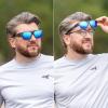 image:imageKastKing Chariton FitOver Polarized Wrap Around Over Sunglasses for Men and Women Ideal for Driving Fishing Cycling RunningG Gloss Tal Light Gray Frame  Blue White Mirror