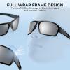 image:imageKastKing Chippewa Polarized Fishing Sunglasses UV400 Protection Full Wrap Frame Sports Cycling Sunglasses 10mm TAC LensesA Gloss Black Frame  Smoke Mirror