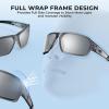 image:imageKastKing Chippewa Polarized Fishing Sunglasses UV400 Protection Full Wrap Frame Sports Cycling Sunglasses 10mm TAC LensesB Matt Smoke Crystal Frame  Smoke Mirror