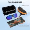 image:imageKastKing Chippewa Polarized Fishing Sunglasses UV400 Protection Full Wrap Frame Sports Cycling Sunglasses 10mm TAC LensesC Matte Black  Smok Frame  Cobalt Mirror