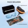 image:imageKastKing Chippewa Polarized Fishing Sunglasses UV400 Protection Full Wrap Frame Sports Cycling Sunglasses 10mm TAC LensesD Gloss Tal Light Blue Frame  Ice Blue Mirror