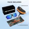 image:imageKastKing Chippewa Polarized Fishing Sunglasses UV400 Protection Full Wrap Frame Sports Cycling Sunglasses 10mm TAC LensesE Gloss Tal Light Gray  Silver Frame  Blue Ocean Mirror