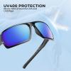 image:imageKastKing Chippewa Polarized Fishing Sunglasses UV400 Protection Full Wrap Frame Sports Cycling Sunglasses 10mm TAC LensesE Gloss Tal Light Gray  Silver Frame  Blue Ocean Mirror