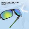 image:imageKastKing Chippewa Polarized Fishing Sunglasses UV400 Protection Full Wrap Frame Sports Cycling Sunglasses 10mm TAC LensesF Gloss Black Frame  Chartruesse Mirror