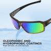 image:imageKastKing Chippewa Polarized Fishing Sunglasses UV400 Protection Full Wrap Frame Sports Cycling Sunglasses 10mm TAC LensesG Gloss Tal Brown  Silver Frame  Chartruesse Mirror