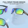 image:imageKastKing Chippewa Polarized Fishing Sunglasses UV400 Protection Full Wrap Frame Sports Cycling Sunglasses 10mm TAC LensesG Gloss Tal Brown  Silver Frame  Chartruesse Mirror