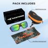 image:imageKastKing Chippewa Polarized Fishing Sunglasses UV400 Protection Full Wrap Frame Sports Cycling Sunglasses 10mm TAC LensesG Gloss Tal Brown  Silver Frame  Chartruesse Mirror