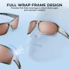 image:imageKastKing Chippewa Polarized Fishing Sunglasses UV400 Protection Full Wrap Frame Sports Cycling Sunglasses 10mm TAC LensesH Gloss Metalic Gun Frame  Coppersilver Mirror