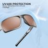 image:imageKastKing Chippewa Polarized Fishing Sunglasses UV400 Protection Full Wrap Frame Sports Cycling Sunglasses 10mm TAC LensesH Gloss Metalic Gun Frame  Coppersilver Mirror
