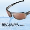 image:imageKastKing Chippewa Polarized Fishing Sunglasses UV400 Protection Full Wrap Frame Sports Cycling Sunglasses 10mm TAC LensesH Gloss Metalic Gun Frame  Coppersilver Mirror