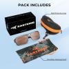 image:imageKastKing Chippewa Polarized Fishing Sunglasses UV400 Protection Full Wrap Frame Sports Cycling Sunglasses 10mm TAC LensesH Gloss Metalic Gun Frame  Coppersilver Mirror