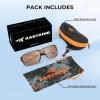 image:imageKastKing Chippewa Polarized Fishing Sunglasses UV400 Protection Full Wrap Frame Sports Cycling Sunglasses 10mm TAC LensesI Gloss Clear Grey Frame  Brown Mirror