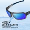 image:imageKastKing Chippewa Polarized Fishing Sunglasses UV400 Protection Full Wrap Frame Sports Cycling Sunglasses 10mm TAC LensesK Matte Smoke Crystal Frame  Blue White Mirror