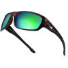 image:imageKastKing Ellijay Bifocal Polarized Sunglasses BiFocal x15 x20 x25 Magnifications Wrap Sport Reader SunglassesGloss Demi Frame  Brown  Chartreuse Mirror