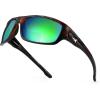 image:imageKastKing Ellijay Bifocal Polarized Sunglasses BiFocal x15 x20 x25 Magnifications Wrap Sport Reader SunglassesGloss Demi Frame  Brown  Chartreuse Mirror