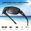 image:imageKastKing Ellijay Bifocal Polarized Sunglasses BiFocal x15 x20 x25 Magnifications Wrap Sport Reader SunglassesMatte Black Frame  Smoke Lens
