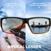 image:imageKastKing Estero Polarized SunglassesBiFocal x15x20x25 MagnificationsWrap Frame Sport Reader Sunglasses for MenampWomenBlackDemi Frame smoke Lens