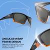image:imageKastKing Estero Polarized SunglassesBiFocal x15x20x25 MagnificationsWrap Frame Sport Reader Sunglasses for MenampWomenBlackDemi Frame smoke Lens