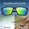 image:imageKastKing FlatRock Polarized Sport Sunglasses for Men and Women Ideal for Driving Fishing Cycling Running UV ProtectionFrame Black Lens Brown  Chartreuse Mirror