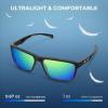 image:imageKastKing FlatRock Polarized Sport Sunglasses for Men and Women Ideal for Driving Fishing Cycling Running UV ProtectionFrame Black Lens Brown  Chartreuse Mirror