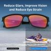image:imageKastKing FlatRock Polarized Sport Sunglasses for Men and Women Ideal for Driving Fishing Cycling Running UV ProtectionFrame Gloss Black Lens Smoke  Lavender Mirror