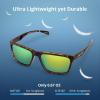 image:imageKastKing FlatRock Polarized Sport Sunglasses for Men and Women Ideal for Driving Fishing Cycling Running UV ProtectionFrame Gloss Demi Lens Brown  Chartreuse Mirror