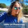 image:imageKastKing FlatRock Polarized Sport Sunglasses for Men and Women Ideal for Driving Fishing Cycling Running UV ProtectionFrame Gloss Tal Light Blue Lens Smoke  Ice Blue Mirror