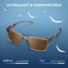 image:imageKastKing FlatRock Polarized Sport Sunglasses for Men and Women Ideal for Driving Fishing Cycling Running UV ProtectionFrame Gray Crystal Lens Brown