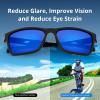 image:imageKastKing FlatRock Polarized Sport Sunglasses for Men and Women Ideal for Driving Fishing Cycling Running UV ProtectionFrame Matte Black Lens Smoke  Cobalt Mirror