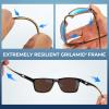 image:imageKastKing FlatRock Polarized Sport Sunglasses for Men and Women Ideal for Driving Fishing Cycling Running UV ProtectionFrame Tal Brown Lens Smoke  Blue Ocean Mirror