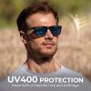 image:imageKastKing FlatRock Polarized Sport Sunglasses for Men and Women Ideal for Driving Fishing Cycling Running UV ProtectionFrame Tal Brown Lens Smoke  Blue Ocean Mirror