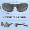 image:imageKastKing Hiwassee Polarized Sport Sunglasses for Men and Women Wrap Sunglasses for Fishing Cycling and RunningUV ProtectionFrame Gloss Metalic Gun  Lens Silver Mirror
