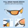image:imageKastKing Hiwassee Polarized Sport Sunglasses for Men and Women Wrap Sunglasses for Fishing Cycling and RunningUV ProtectionFrame Matte Black  Lens Scarlet Mirror