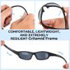 image:imageKastKing Hiwassee Polarized Sport Sunglasses for Men and Women Wrap Sunglasses for Fishing Cycling and RunningUV ProtectionFrame Matte Black  Lens Smoke Mirror