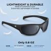 image:imageKastKing Hiwassee Polarized Sport Sunglasses for Men and Women Wrap Sunglasses for Fishing Cycling and RunningUV ProtectionFrame Matte Black  Lens Smoke Mirror