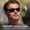 image:imageKastKing Hiwassee Polarized Sport Sunglasses for Men and Women Wrap Sunglasses for Fishing Cycling and RunningUV ProtectionFrame Matte Black  Lens Smoke Mirror