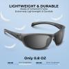 image:imageKastKing Hiwassee Polarized Sport Sunglasses for Men and Women Wrap Sunglasses for Fishing Cycling and RunningUV ProtectionFrame Matte Smoke Crystal  Lens Smoke