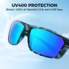 image:imageKastKing Huzzah Polarized Sport Sunglasses for Men and Women Ideal for Driving Fishing Cycling and RunningUV ProtectionFrame Gloss Navy Blue Demi Lens Smokeblue Ocean