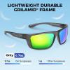 image:imageKastKing Huzzah Polarized Sport Sunglasses for Men and Women Ideal for Driving Fishing Cycling and RunningUV ProtectionFrame Gloss Smoke Crystal Lens Chartreuse Mirror