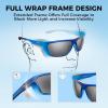 image:imageKastKing Huzzah Polarized Sport Sunglasses for Men and Women Ideal for Driving Fishing Cycling and RunningUV ProtectionFrame Gloss Tal Blue Dark Navy Horn Lens Smoke