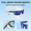 image:imageKastKing Huzzah Polarized Sport Sunglasses for Men and Women Ideal for Driving Fishing Cycling and RunningUV ProtectionFrame Gloss Tal Brown Lens Blue Ocean Mirror