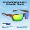 image:imageKastKing Huzzah Polarized Sport Sunglasses for Men and Women Ideal for Driving Fishing Cycling and RunningUV ProtectionFrame Gloss Tal Brown Lens Chartreuse Mirror