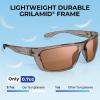 image:imageKastKing Huzzah Polarized Sport Sunglasses for Men and Women Ideal for Driving Fishing Cycling and RunningUV ProtectionFrame Gray Lens Brown Mirror