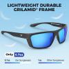 image:imageKastKing Huzzah Polarized Sport Sunglasses for Men and Women Ideal for Driving Fishing Cycling and RunningUV ProtectionFrame Matte Blackout Lens Smoke  Cobalt Mirror